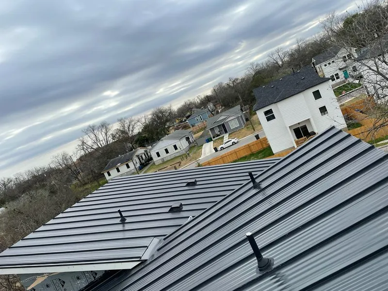 Standing seam metal roof panels with vents for Skylight Repair in Barnhart